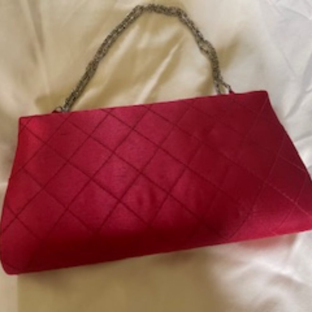 Bijoux Terner Red Satin Evening Bag